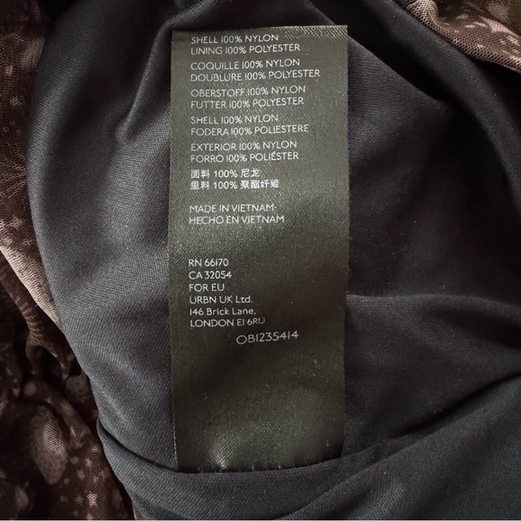 Urban Outfitters Tegan Mesh Bodycon Brown Slip Mini Dress Stretchy Size Large - Picture 9 of 9